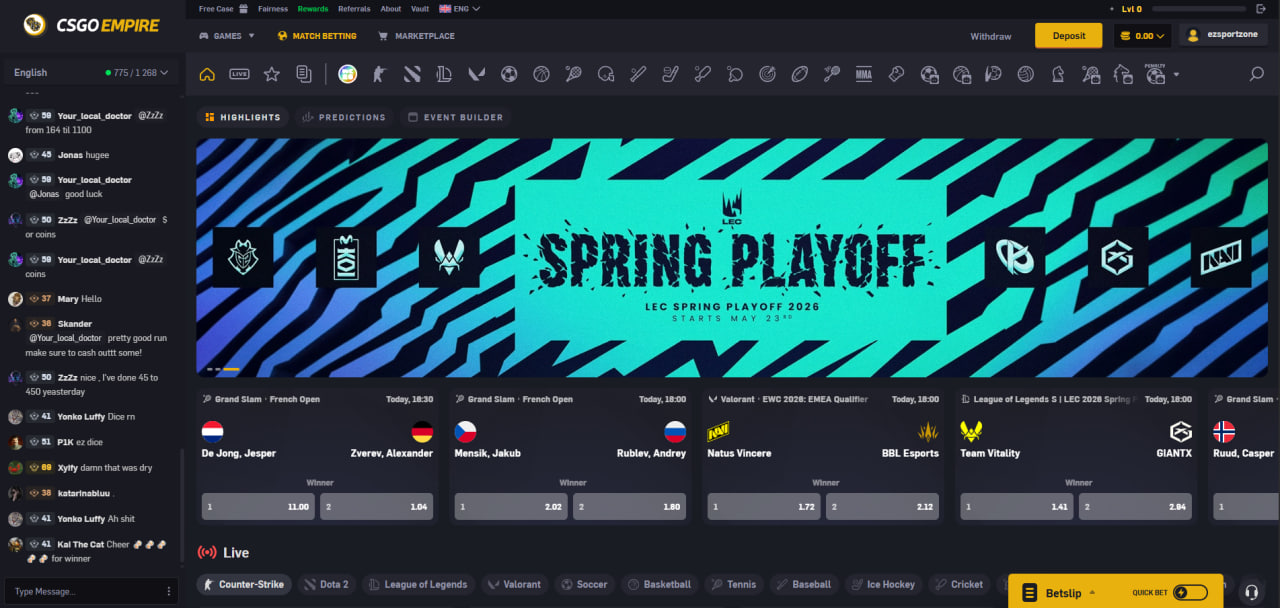 CSGOEmpire — Ставки